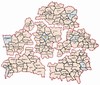 Беларусь. Карта дорог Беларуси Белавтодора